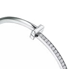 Tiffany T T1 Narrow Hinged Bangle in Platinum — Modern Elegance and the Iconic Spirit of New York