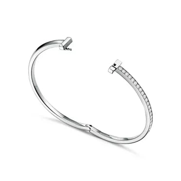 Tiffany T T1 Narrow Hinged Bangle in Platinum — Modern Elegance and the Iconic Spirit of New York