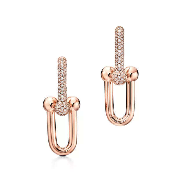 Tiffany — Tiffany HardWear Large Link Earrings in Gold — Iconic Link Drop Earrings
