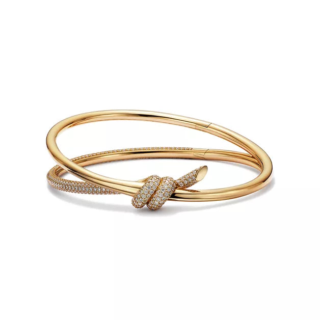 Tiffany Knot Double-Row Gold Bracelet—A Symbol of Enduring Bonds and Timeless Elegance