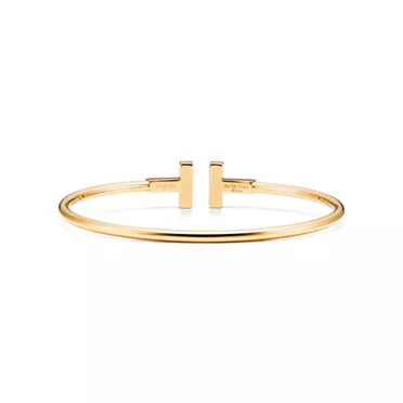 Tiffany T Wire Double-T Spiral Bracelet (Yellow Gold)