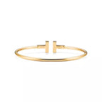 Tiffany T Wire Double-T Spiral Bracelet (Yellow Gold)