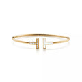 Tiffany T Wire Double-T Spiral Bracelet (Yellow Gold)