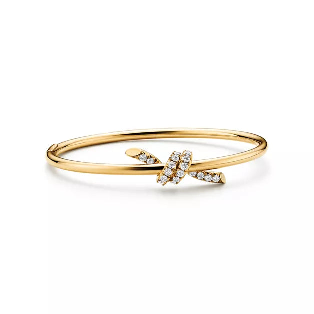 Tiffany T T1 Narrow Hinged Bangle in Yellow Gold—Modern Elegance and the Iconic Spirit of New York