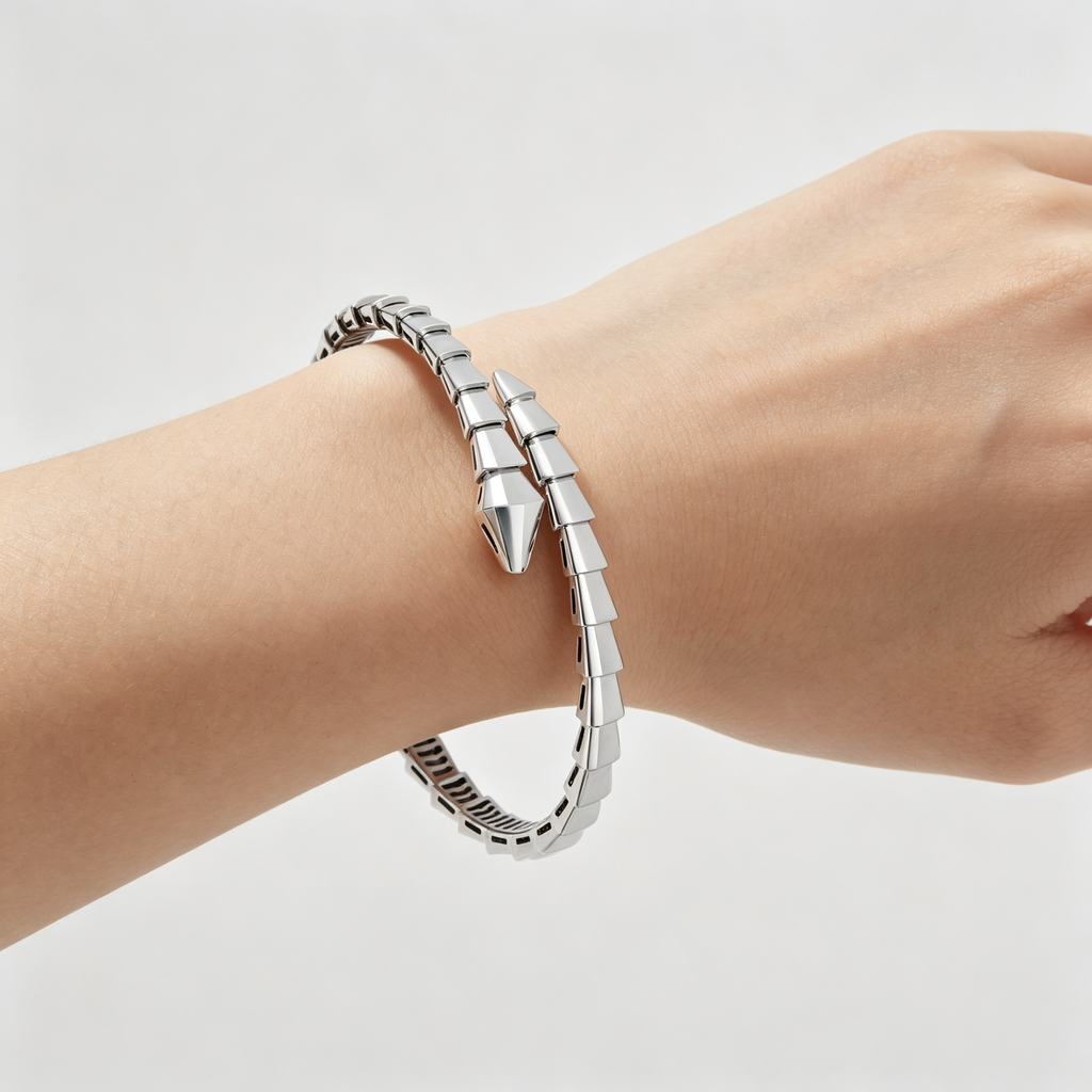 Bvlgari Serpenti Viper Bracelet — White Gold High Jewelry