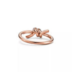 Tiffany Knot Rose Gold Ring—Women's Ring with a Dimensional Knot Design