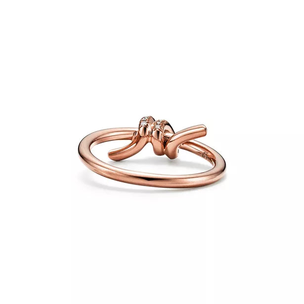 Tiffany Knot Rose Gold Ring—Women's Ring with a Dimensional Knot Design