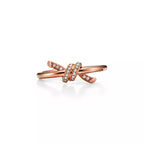 Tiffany Knot Rose Gold Ring—Women's Ring with a Dimensional Knot Design