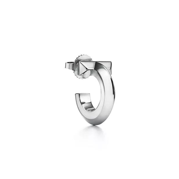Tiffany T1 Small White Gold Earrings — Iconic T-motif Hoop Earrings | Bold, Geometric, and Effortlessly Luxurious Jewelry