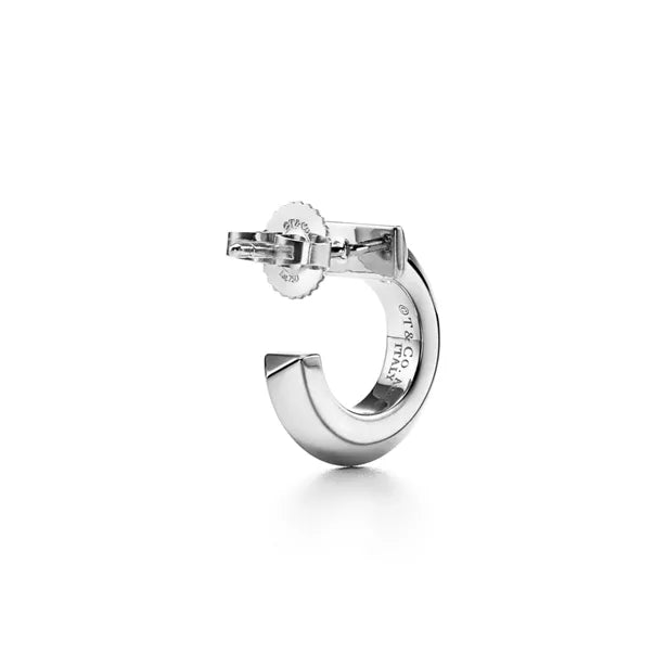 Tiffany T1 Small White Gold Earrings — Iconic T-motif Hoop Earrings | Bold, Geometric, and Effortlessly Luxurious Jewelry