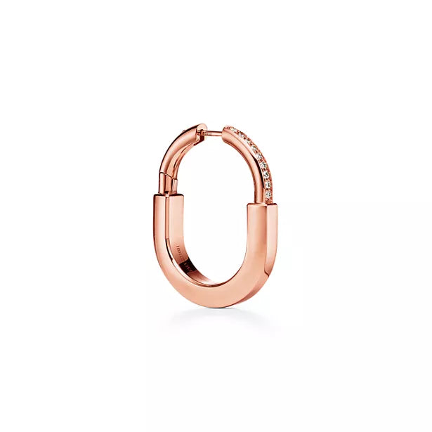 Tiffany Lock Collection Medium Rose Gold Earrings – Iconic Padlock-Inspired Design | Luxury Jewelry