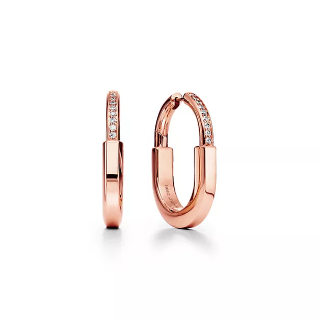 Tiffany Lock Collection Medium Rose Gold Earrings – Iconic Padlock-Inspired Design | Luxury Jewelry