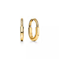 Tiffany. Tiffany Lock medium yellow gold earrings—iconic padlock-style clasp | Luxurious high-polish jewelry