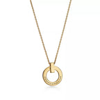 Tiffany & Co. Tiffany T Wire Circle Yellow Gold Pendant Necklace
