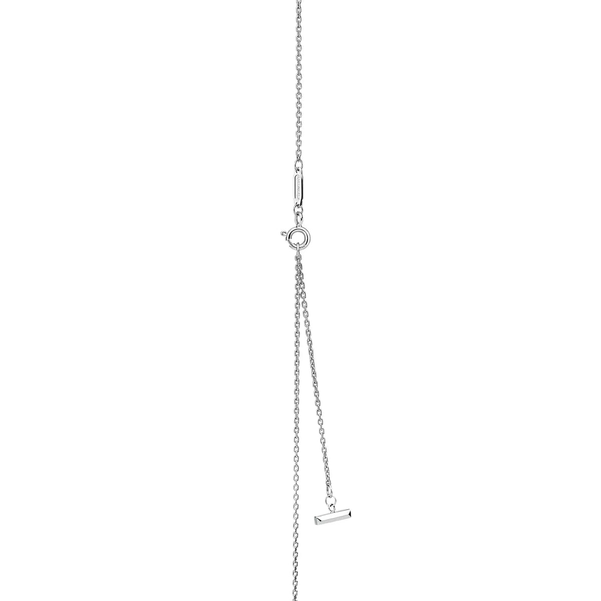 T1 Series Iconic Round Pendant Necklace in White Gold – Luxury Jewelry
