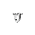 Tiffany T1 Open Hoop Earrings, White Gold | Modern Luxury T-Shaped Hoop Earrings, Women's Fine Jewelry