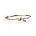Tiffany Knot Rose Gold Hinged Bangle—A Symbol of Enduring Love and Modern Elegance