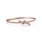 Tiffany Knot Rose Gold Hinged Bangle—A Symbol of Enduring Love and Modern Elegance