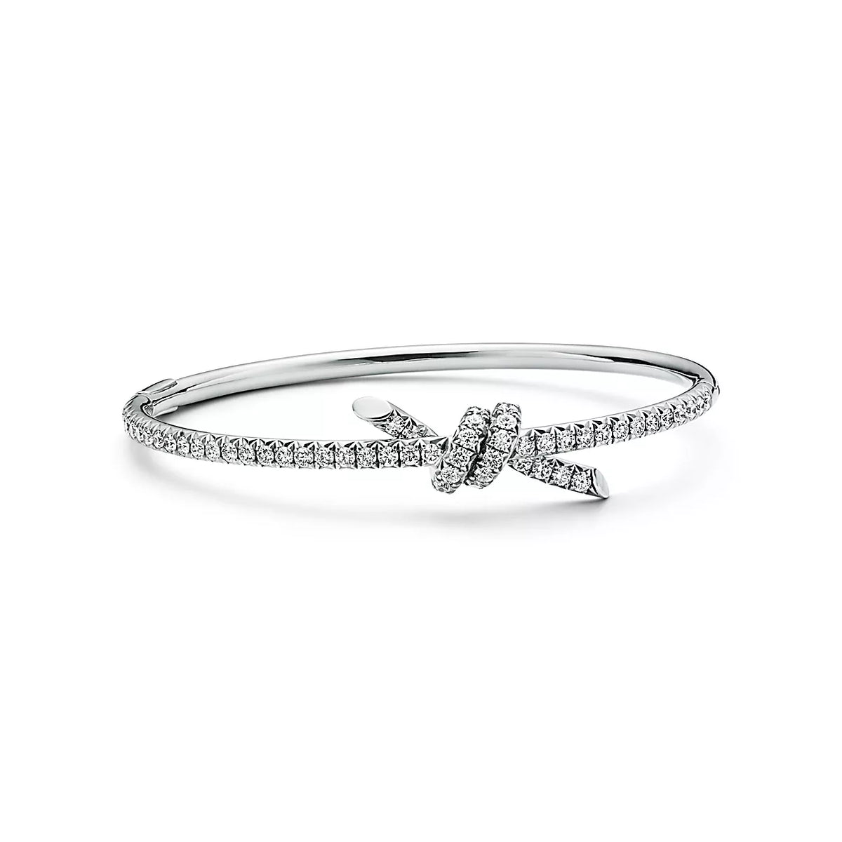 Tiffany Knot Rose Gold Hinged Bangle—A Symbol of Enduring Love and Modern Elegance