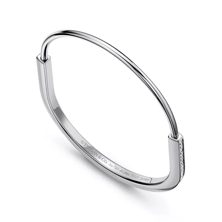 Tiffany & Co. Tiffany Lock Narrow Bracelet in Platinum