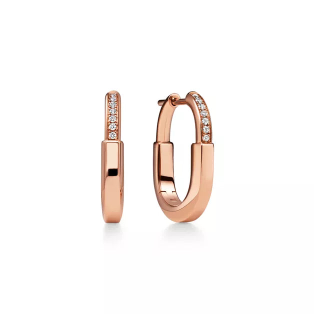 Tiffany. Lock earrings, yellow gold | Luxury padlock-motif stud earrings, women's fine jewelry