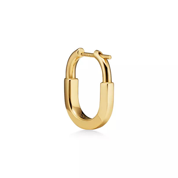 Tiffany. Lock earrings, yellow gold | Luxury padlock-motif stud earrings, women's fine jewelry