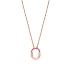 Tiffany & Co. Tiffany Lock Rose Gold Necklace — Small Padlock Pendant
