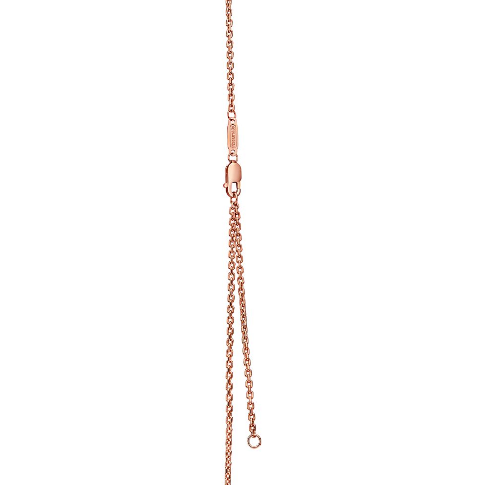 Tiffany & Co. Tiffany Lock Rose Gold Necklace — Small Padlock Pendant