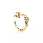 Tiffany & Co. Knot Collection Gold Hoop Earrings | Luxurious Knot Collection Round Stud Earrings — Women's Fine Jewelry
