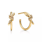 Tiffany & Co. Knot Collection Gold Hoop Earrings | Luxurious Knot Collection Round Stud Earrings — Women's Fine Jewelry