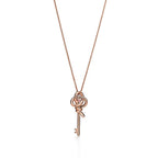 Tiffany & Co. Tiffany Knot Rose Gold Key Pendant Necklace — Mini Keys Collection