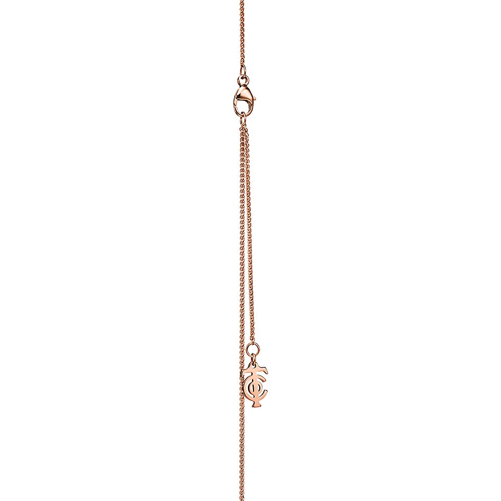 Tiffany & Co. Tiffany Knot Rose Gold Key Pendant Necklace — Mini Keys Collection