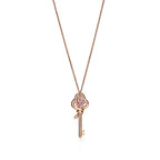 Tiffany & Co. Tiffany Knot Rose Gold Key Pendant Necklace — Mini Keys Collection