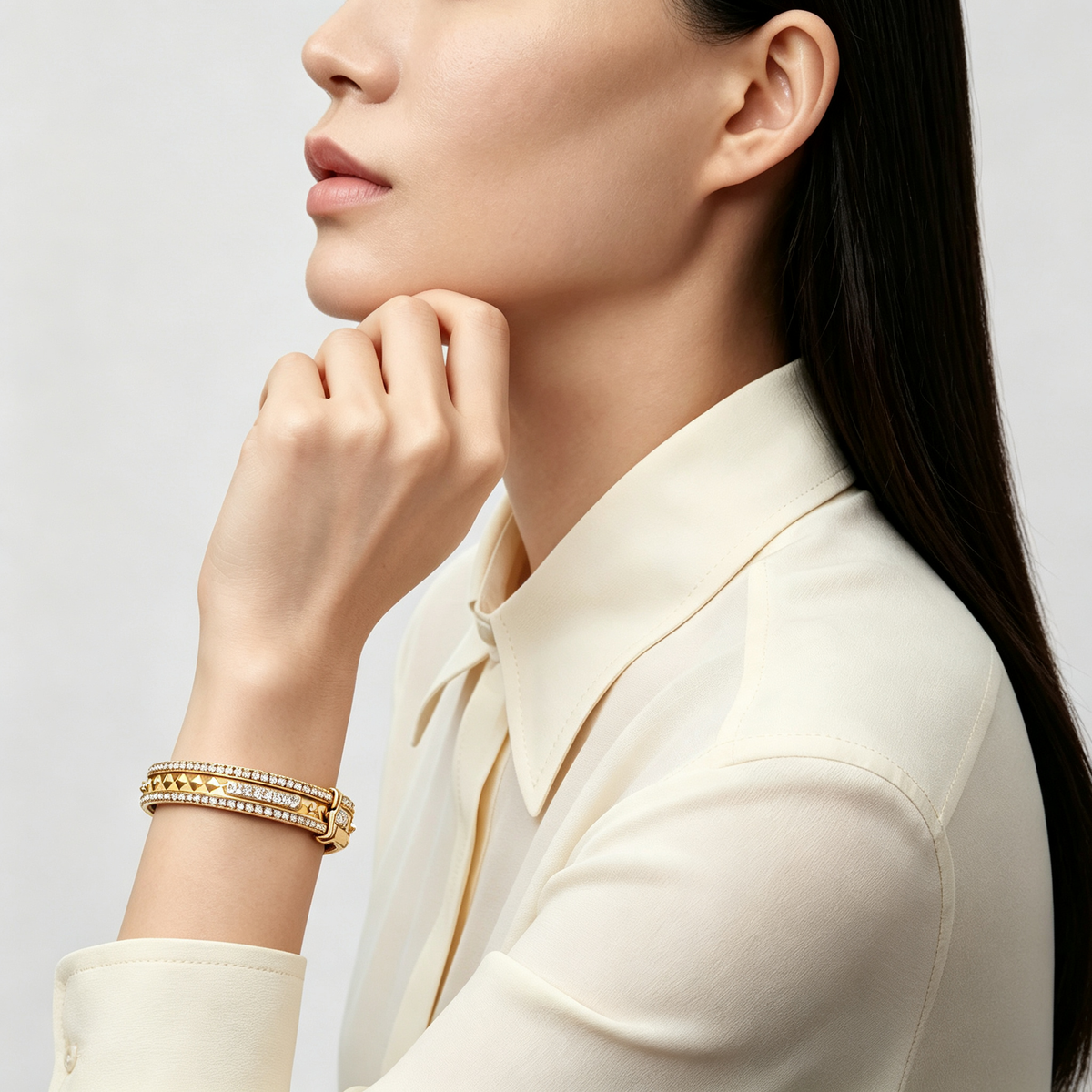 Bvlgari B.zero1 Rock yellow gold and diamond bracelet