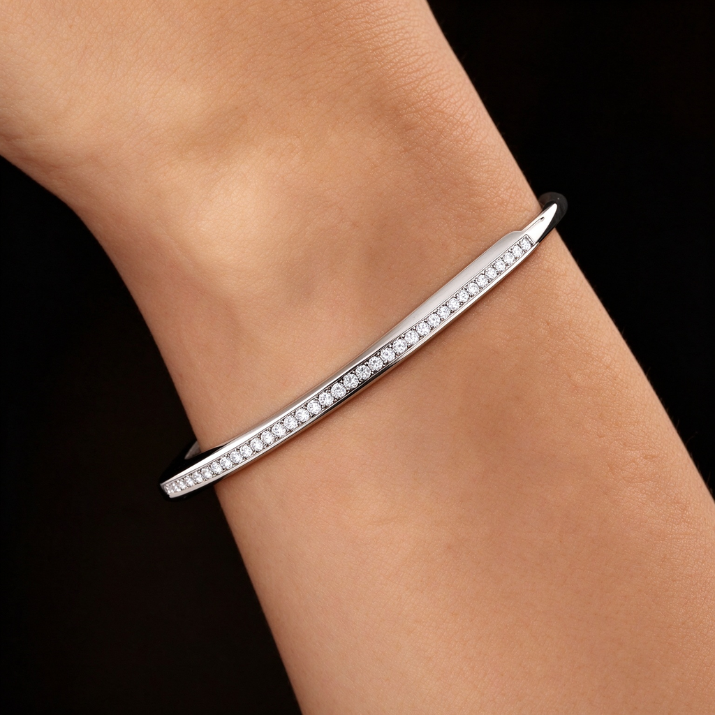 Tiffany & Co. Tiffany Lock Narrow Bracelet in Platinum