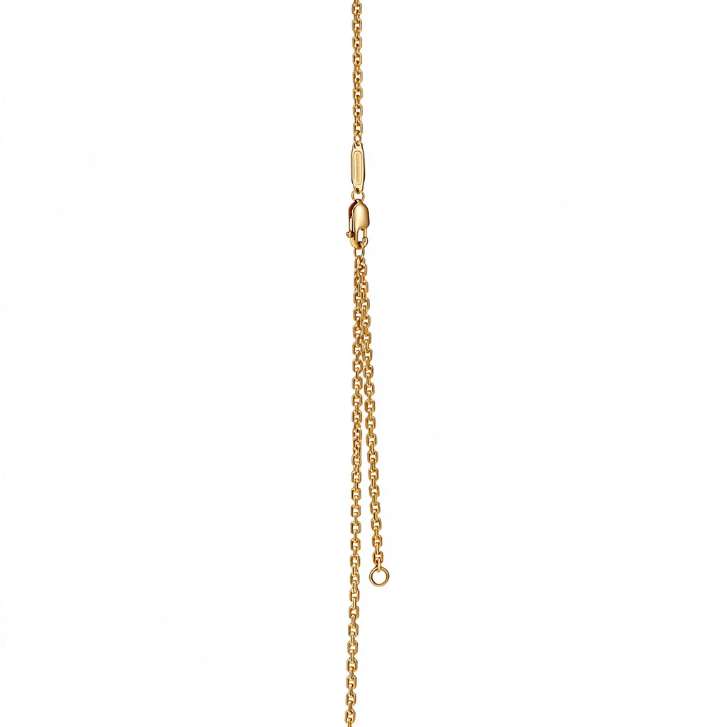 Tiffany Lock Gold Pendant Necklace—Oval Padlock and Chain Design