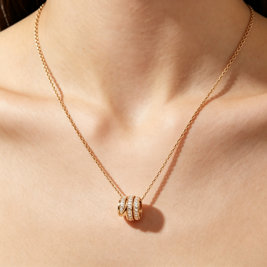 BVLGARI Serpenti Viper Pendant Necklace – Rose Gold