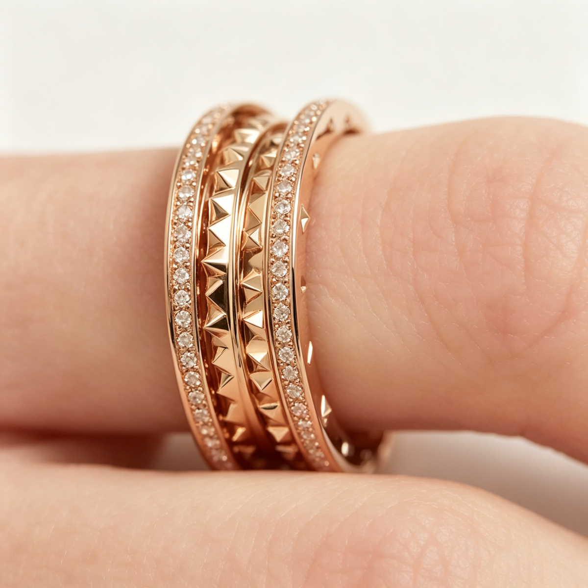 Bvlgari B.zero1 Rock Three-Band Ring – Yellow Gold