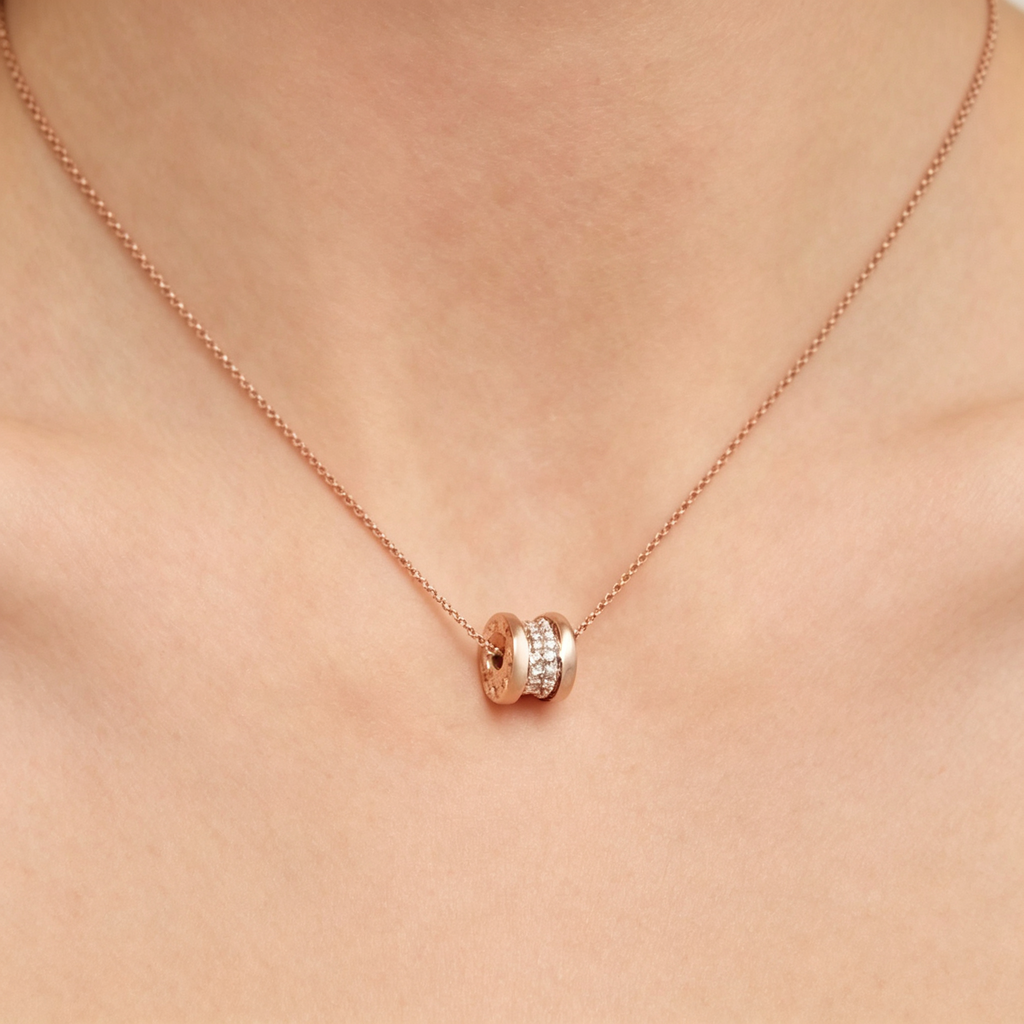 Bvlgari B.zero1 Mini Pendant Necklace – Rose Gold