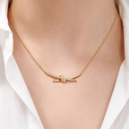 Tiffany Knot Small Gold Pendant Necklace — Signature Knot Chain