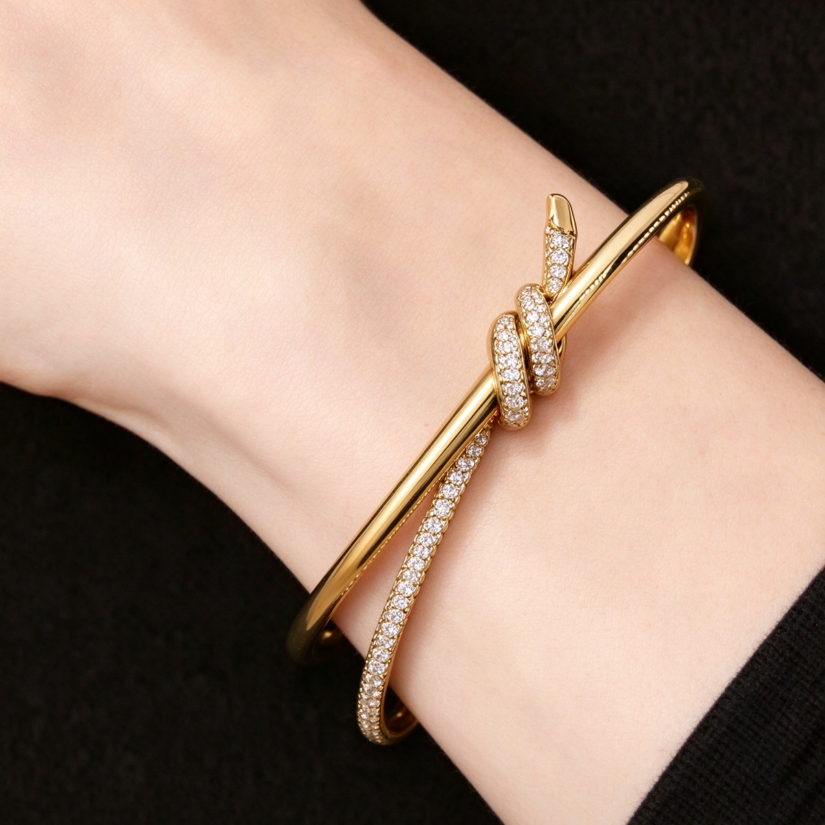 Tiffany Knot Double-Row Gold Bracelet—A Symbol of Enduring Bonds and Timeless Elegance