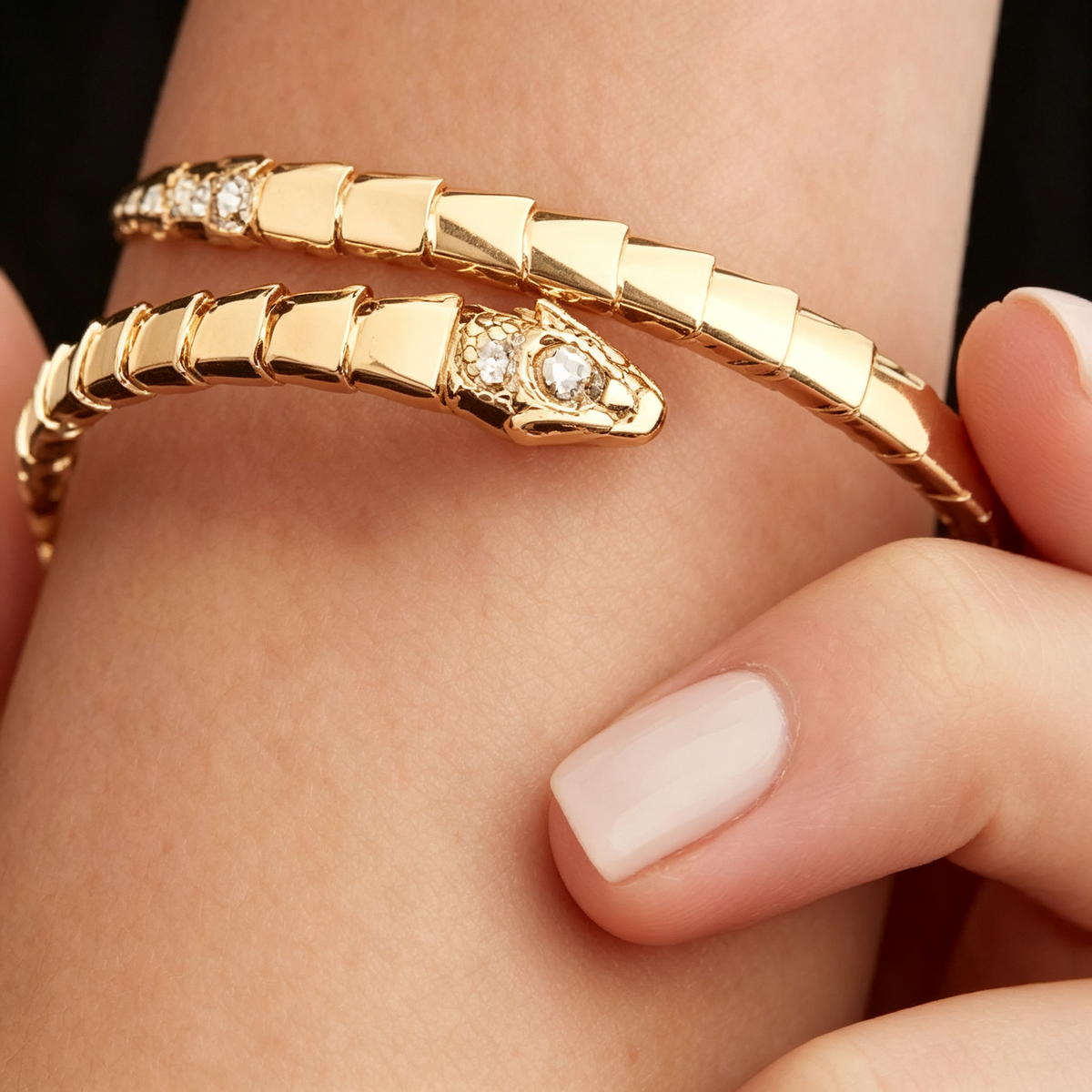 BVLGARI Serpenti Viper Diamond Bracelet – Yellow Gold Luxury Jewelry