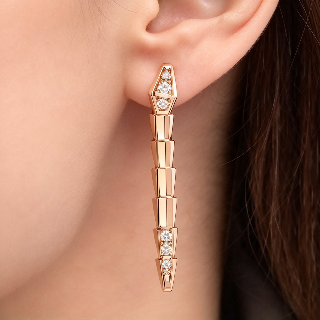 BVLGARI Serpenti Viper Earrings — Italian Luxury Gold Jewelry