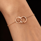 Tiffany & Co. Tiffany 1837 Collection Rose Gold Interlocking Circles Chain Bracelet