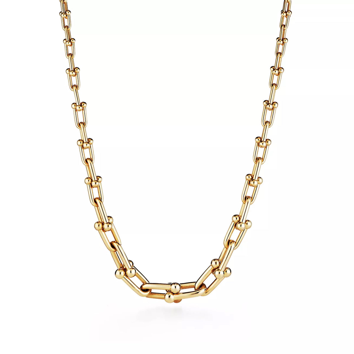 Tiffany HardWear Collection – Gold Gradient Link Necklace – Iconic Gauge Links