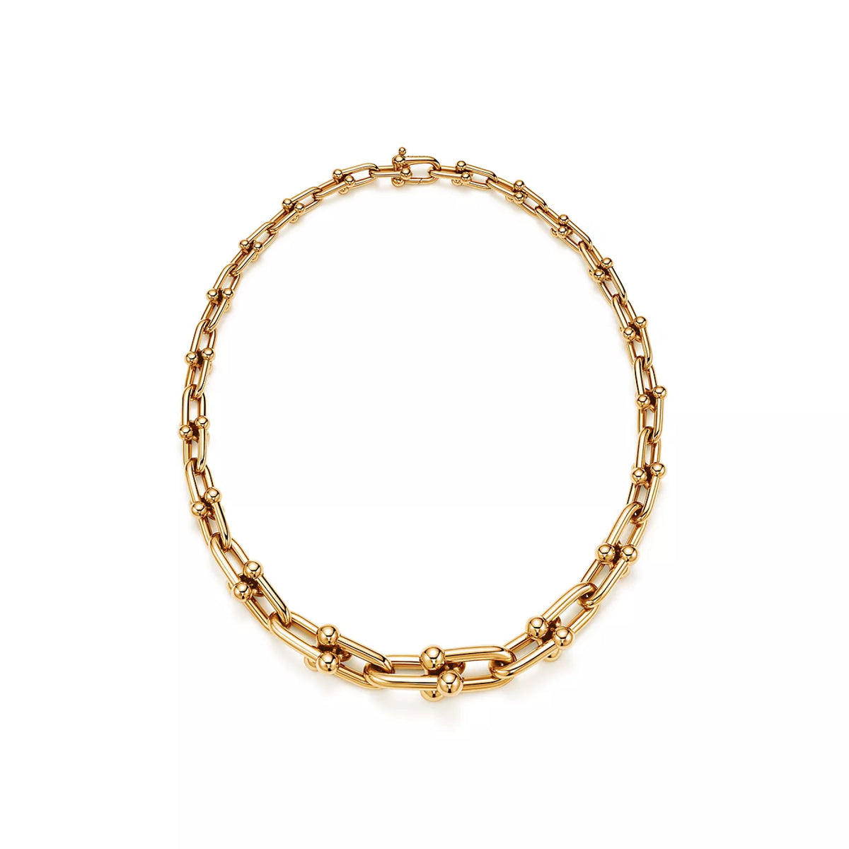 Tiffany HardWear Collection – Gold Gradient Link Necklace – Iconic Gauge Links